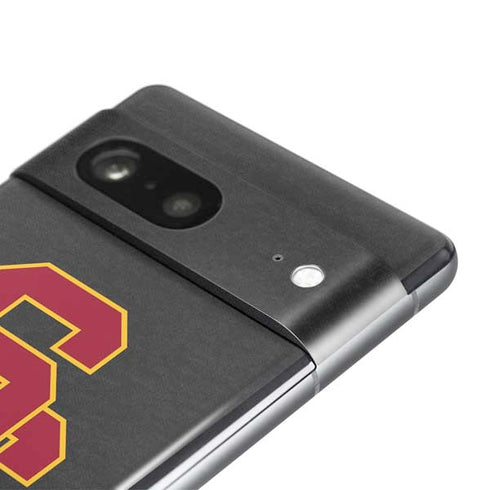 University of Southern California USC Dark Grey Logo Pixel Skins